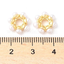 Rack Plating Flower Brass Beads&nbsp;KK-H449-70G-01-RS
