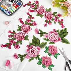 6Pcs 3 Styles Flower Pattern Computerized Embroidery Appliques&nbsp;PATC-CY0001-04B