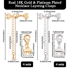 8Pcs Brass Chain Extenders&nbsp;FIND-BBC0004-99A
