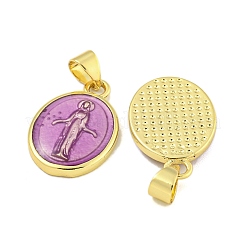 Rack Plating Brass Enamel Pendants&nbsp;KK-Z053-22G