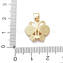 Brass Micro Pave Cubic Zirconia Pendants&nbsp;KK-C161-02G