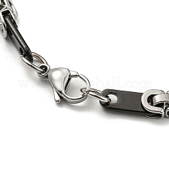 Two Tone 201 Stainless Steel Oval Link Chain Bracelet&nbsp;BJEW-B078-44BP