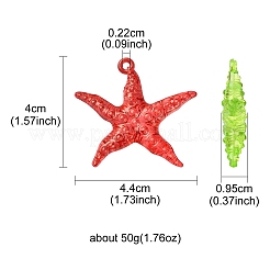 50g Transparent Acrylic Pendants&nbsp;TACR-YW0001-70