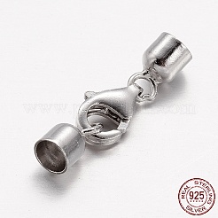 Rhodium Plated 925 Sterling Silver Lobster Claw Clasps&nbsp;STER-P005-01
