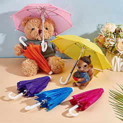 10Pcs 10 Colors Mini Polyester Doll Umbrella&nbsp;AJEW-GO0001-93