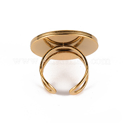 201 Stainless Steel Cuff Ring Findings&nbsp;STAS-S080-040G-G