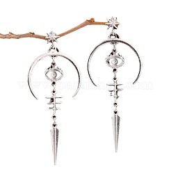 Moon with Eye Gothic Style Alloy Dangle Stud Earrings&nbsp;FS-WG16F02-01