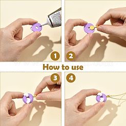 200Pcs Tibetan Style Alloy Glue On Flat Pad Pendant Bails&nbsp;TIBEP-FS0001-50