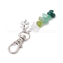 3Pcs 3 Styles Natural Peridot & Quartz Crystal & Green Aventurine & Malachite Chips Pendant Decorations&nbsp;HJEW-JM02338