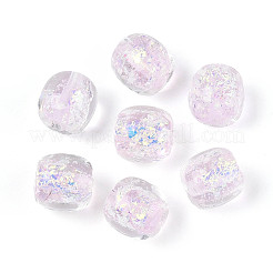 Handmade Foil Lampwork Beads Strands&nbsp;FOIL-T008-01G