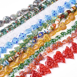 Handmade Millefiori Glass Beads Strands&nbsp;LK-F011-01