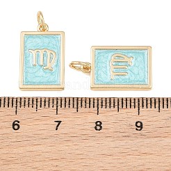 Brass Enamel Pendants&nbsp;KK-CBA62C2-01D