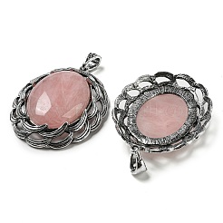 Natural Rose Quartz Big Pendants&nbsp;G-C104-01E-AS