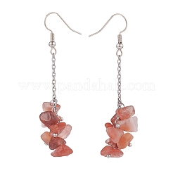Natural Red Agate Chips Beaded Jewelry Set&nbsp;SJEW-JS01231-04