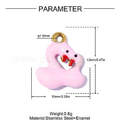 304 Stainless Steel with Enamel Charms&nbsp;SA-OY001-24G