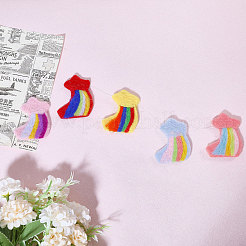 5Pcs 5 Colors Handmade Felt Needle Felting Rainbow Star Ornaments&nbsp;DIY-CA0006-54