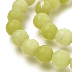 Natural Lemon Jade Round Beads Strands&nbsp;X-G-D677-10mm