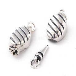 925 Sterling Silver Bayonet Clasps&nbsp;STER-D035-17AS