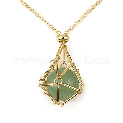 304 Stainless Steel Macrame Pouch Braided Gemstone Holder Pendant Necklace Making&nbsp;NJEW-TA00097-01