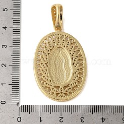 Rack Plating Brass Micro Pave Clear Cubic Zirconia Pendants&nbsp;KK-C067-09G-03