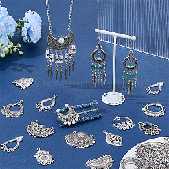 48Pcs 16 Styles Tibetan Style Alloy Chandelier Component Links&nbsp;FIND-PH0061-94