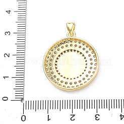 Brass Micro Pave Cubic Zirconia Pendants&nbsp;KK-H539-17A