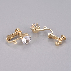 Brass Screw On Clip-on Earring Findings&nbsp;LS-KK-L200-A01-G