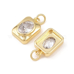 Brass Micro Pave Cubic Zirconia Pendants&nbsp;KK-G544-26G