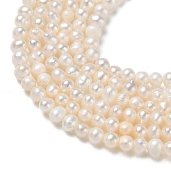 Natural Cultured Freshwater Pearl Beads Strands&nbsp;PA-CBAC463-24