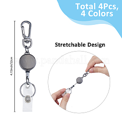 4Pcs 4 Colors Alloy Badge Reel&nbsp;AJEW-FH0005-06