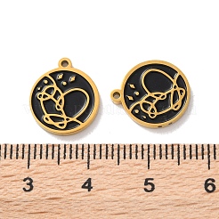 Ion Plating(IP) 304 Stainless Steel Enamel Charms&nbsp;STAS-M102-44G