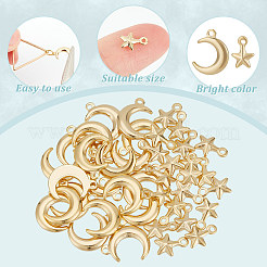 40Pcs 2 Style Brass Charms&nbsp;KK-HY0001-95