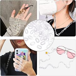 1000Pcs Acrylic Linking Rings&nbsp;OACR-FH0001-033