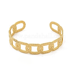 304 Stainless Steel Oval Open Cuff Bangles for Women&nbsp;LS-BJEW-E100-05G