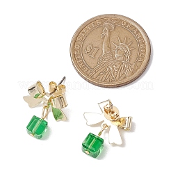 Alloy with Glass Dangle Stud Earrings&nbsp;EJEW-JE06118