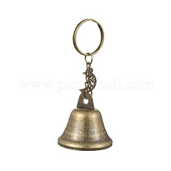 Iron Bell & Hollow Out Moon/Star/Sun Alloy Pendant Keychains&nbsp;KEYC-JKC00998