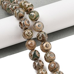 Natural Tibetan 3-Eye dZi Agate Beads Strands&nbsp;G-A240-A03-01