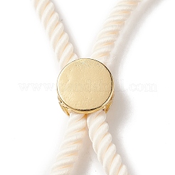 Half Finished Twisted Milan Rope Slider Bracelets&nbsp;FIND-G032-01G-09