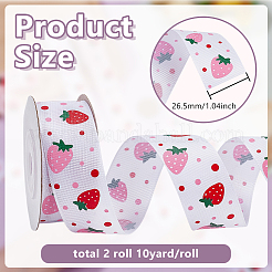 2 Rolls 2 Styles Polyester Ribbon&nbsp;OCOR-AR0002-10