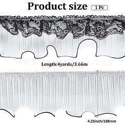 4 Yards Organza Pleated Lace Ribbon&nbsp;OCOR-CY0001-82