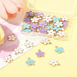 40Pcs 4 Colors Alloy Enamel Charms&nbsp;ENAM-FS0003-37