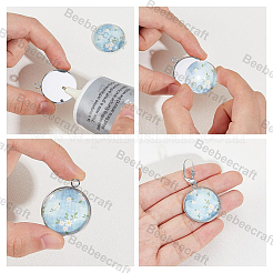 20Pcs 304 Stainless Steel Pendant Cabochon Settings&nbsp;STAS-BBC0010-67P-01