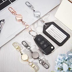4Pcs 4 Colors Heavy Duty Alloy Retractable Keychain Clasps&nbsp;FIND-SC0004-32