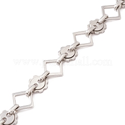Non-Tarnish 304 Stainless Steel Rhombus & Sun Link Chains&nbsp;CHS-F017-11P