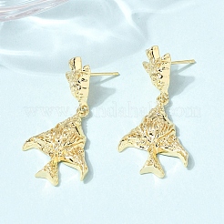 Brass Dangle Earrings&nbsp;EJEW-D352-06G-02