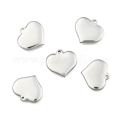 Tarnish Resistant 304 Stainless Steel Stamping Blank Tag Heart Pendants&nbsp;STAS-R063-02