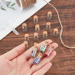 100Pcs Small Mini Glass Bottles Jars with Cork Stoppers&nbsp;FIND-NB0001-73