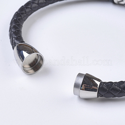 Men's Braided Leather Cord Bracelets&nbsp;BJEW-P194-11