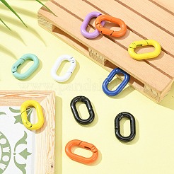 10Pcs Spray Painted Alloy Spring Gate Rings&nbsp;FIND-YW0001-75