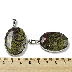 Natural Dragon Blood Jasper Pendants&nbsp;G-H304-06P